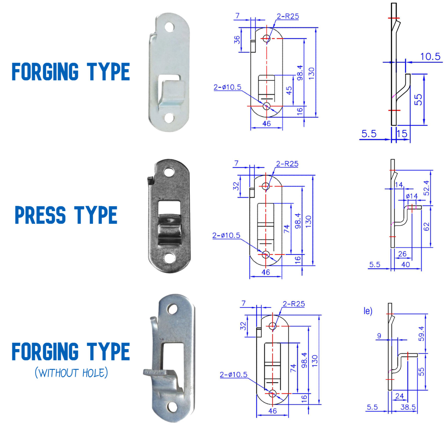 Door Handle Retainer & Door Handle Retainer Catch
