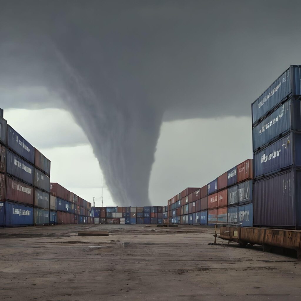 Tornadoes at container yards