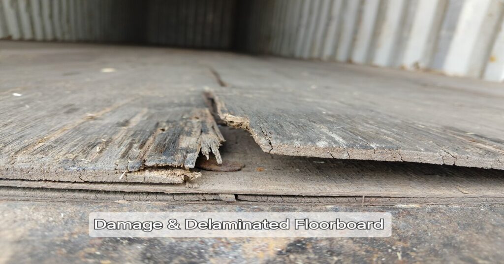 Delaminated floorboard