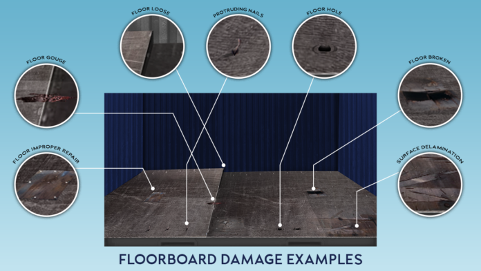 container floor damage