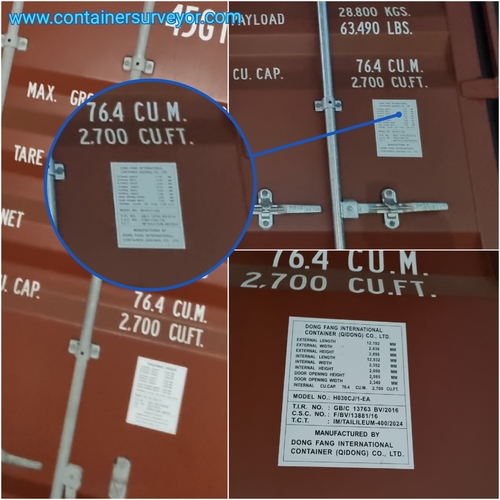 Container Specification Details