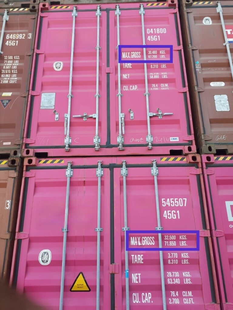 Super Heavy Container - Gross Weight