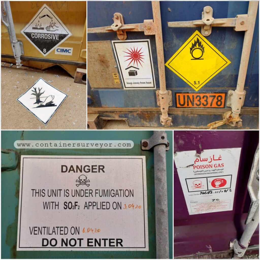 Dangerous Goods (DG) Labels Container Fumigation Labels