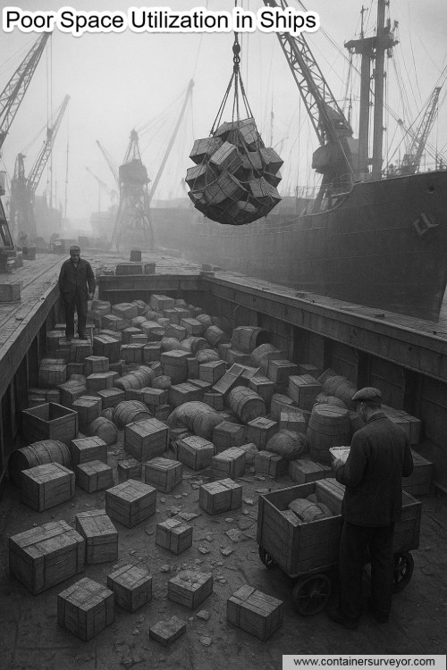History of Shipping Container - Poor Space Utilization in Ships