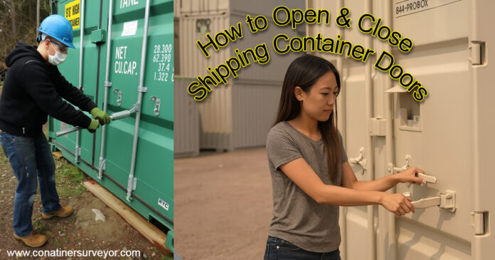How to Open and Close Shipping Container Doors